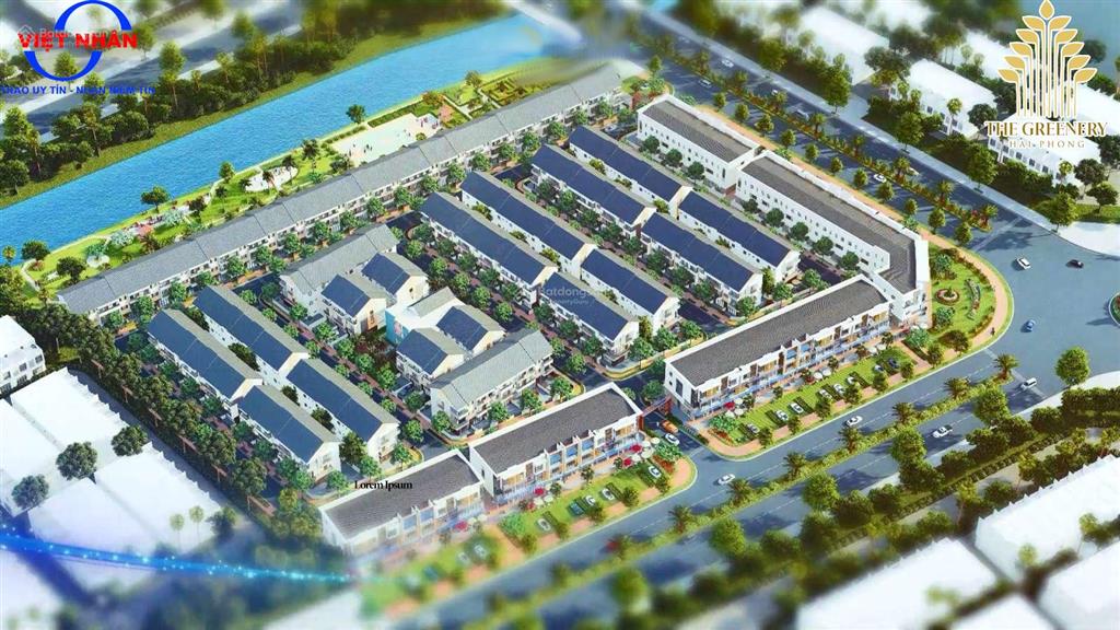 Bán căn lk sông 80m2 kđt the greenery giá 6,6tỷ cạnh trung tâm hành chính mới hải phòng