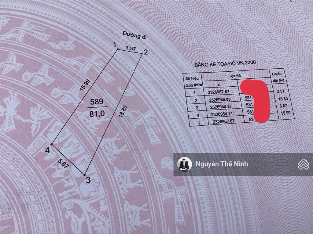 Bán đất ngõ 44 đường trần thái tông, 17,415 tỷ, 81m2, phường dịch vọng hậu, cầu giấy, hà nội