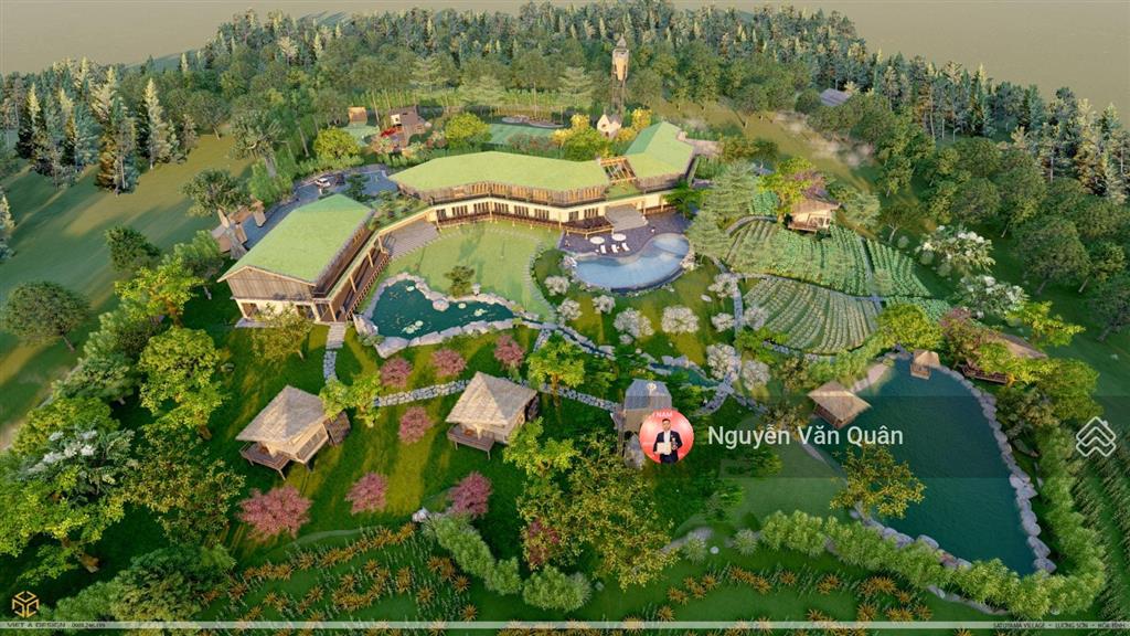 Tuyệt phẩm! lô góc! phân lô 1642m2 có 400m2, mặt tiền 80m! trục chính xã, đối diện homestay
