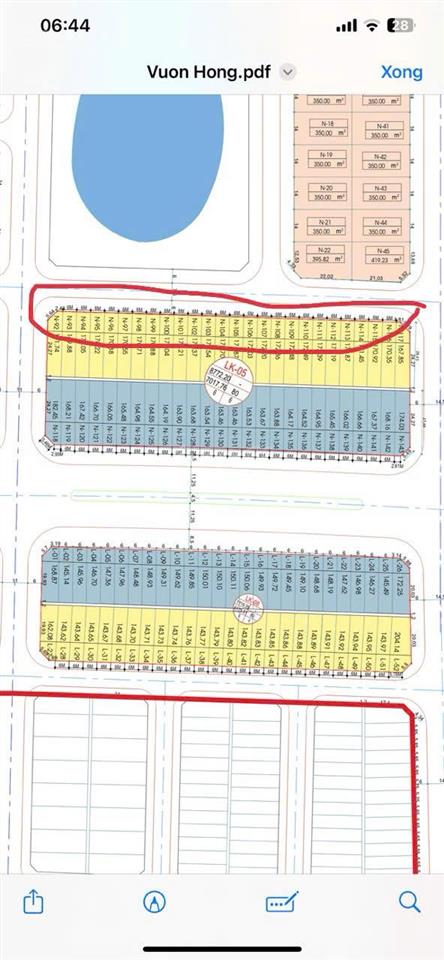 Chính chủ ra hàng 1 lô duy nhất lk5 vườn hồng.  0945 288 ***