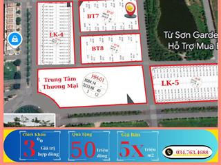 Bán đất biệt thự đơn lập view hồ kđt từ sơn garden city  sổ đỏ chính chủ  giá rẻ