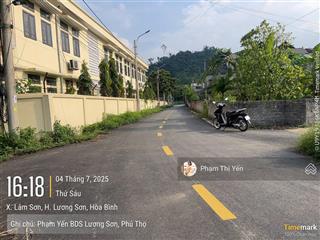 Cần bán lô đất tại lâm sơn, lương sơn có diện tích 408m full thổ cư. lô đất 3 mặt tiền làn 2 ql6