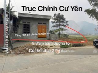 Bán lô đất trục chính cư yên  lương sơn. diện tích 224m2 có 139,8m2 ont bám trục chính liên xã