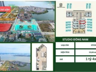 Độc quyền ! căn studio đông nam view biển chỉ 1,4 tỷ skym hạ long