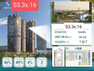 Độc quyền căn studio view biển, hồ nhạc nước tầng cao giá chỉ 1 tỷ 7 ( full giá)