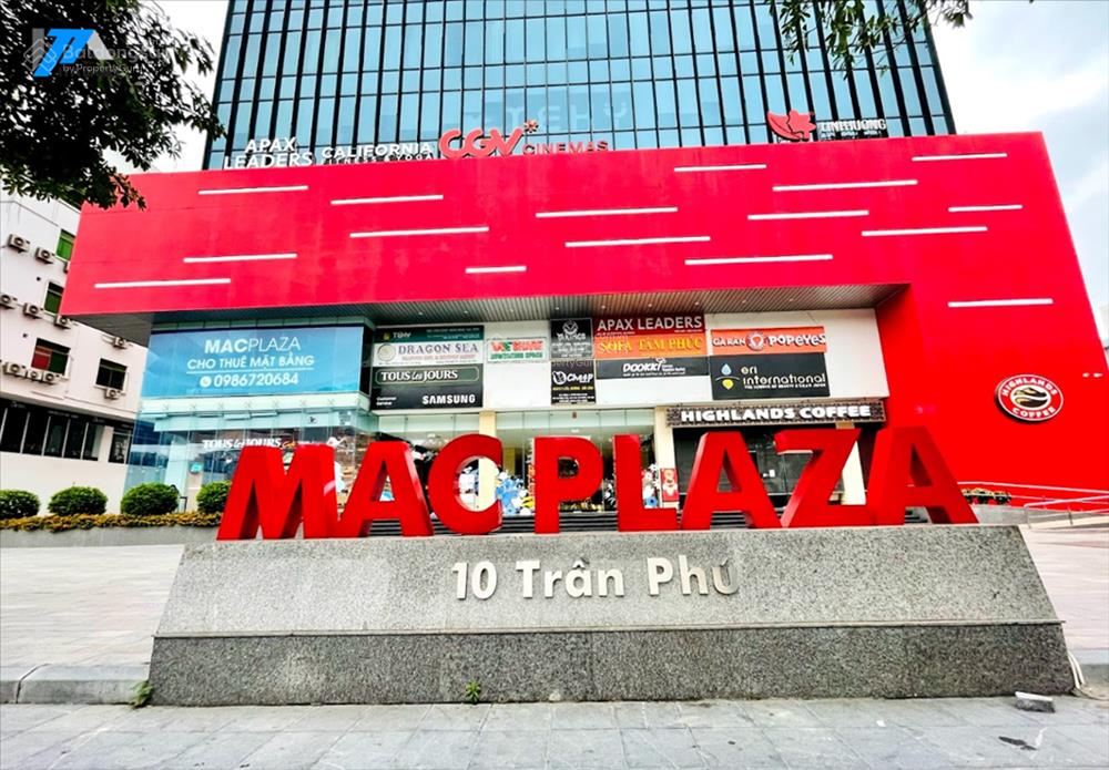 Bql mac plaza trần phú, hà đông cần cho thuê văn phòng đẹp 50m2 giá 180 nghìn/m2/th