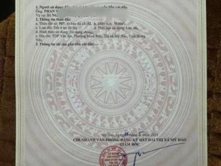 Trăm người bán  bạn người mua. em bán lô đất cực rẻ giá sinh viên tại vân an minh đức mỹ hào hưng