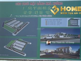 Cho thuê kho xưởng mới xây kcn tỉnh thái bình 12000m2 tách lẻ 1462.5m2 pccc tự động 96.237đ/m2