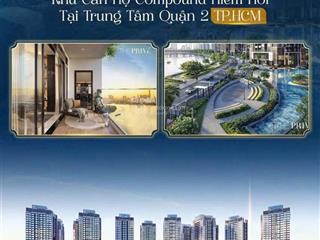 Chỉ từ 600 triệu sở hữu căn góc 2pn the privé, view sông đắt giá, liền kề metro.  0886 165 ***