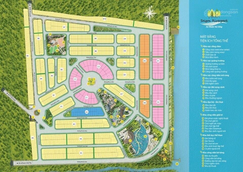 Mở bán nền saigon riverpark  mua trực tiếp cđt hai thành  sổ riêng đuờng 20m  góp 6  12 tháng