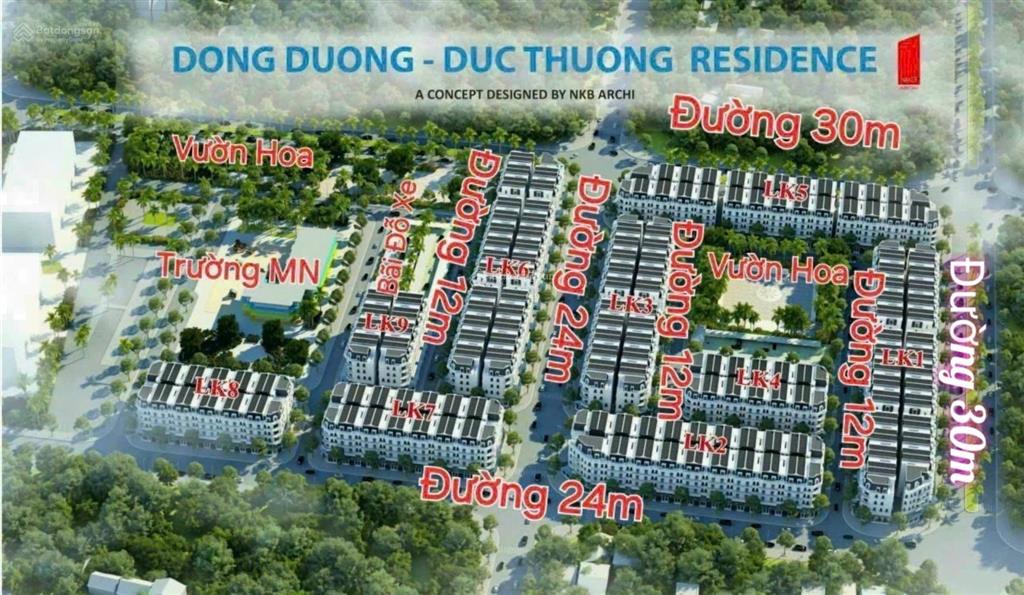 Bán liền kề đường 24m dự án đấu giá đông dương, đức thượng