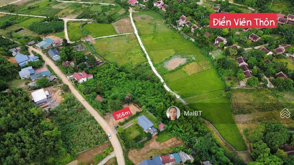 365m2 bám cánh đồng, đường rộng, view điền viên thôn, giá 12tr/m2