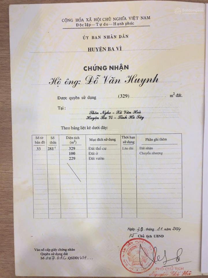 329m2 đất đẹp đường rộng vị trí trung tâm nghỉ dưỡng giá 2,9 tỷ