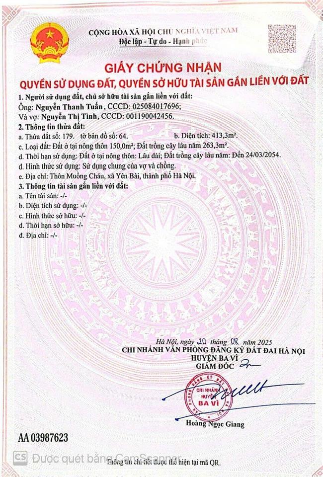 413m2 có 150m2 thổ cư giá 6 triệu/m2, sẵn sổ ký cc ngay