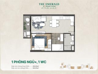 The emerald garden view, 35 triệu/m2, 54m2, 2pn, 1wc tại nguyễn chí thanh, thuận an, bình dương