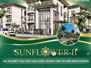 Biệt thự sunflower ngay trung tâm bình dương view hồ điều hoà 75ha giá chỉ 15.4tỷ/314m2 full