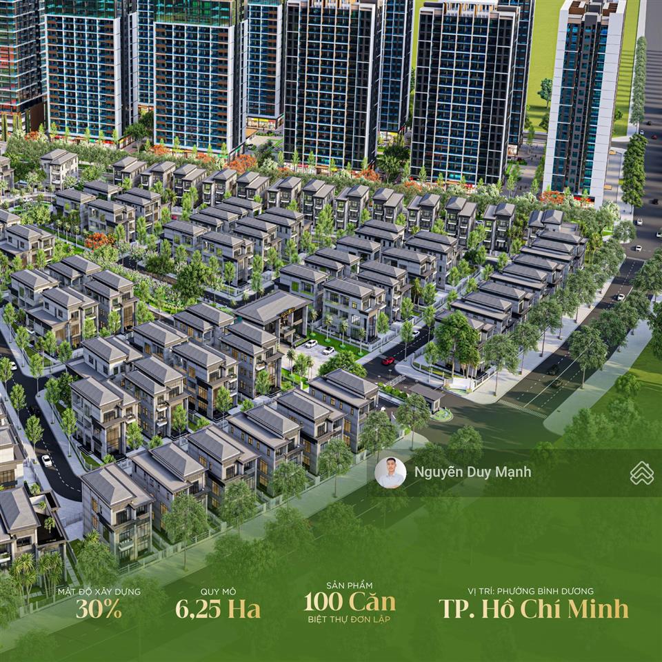 Chỉ 45 triệu/m  biệt thự sunflower ii compound ngay trung tâm bình dương 3tầng/423m2