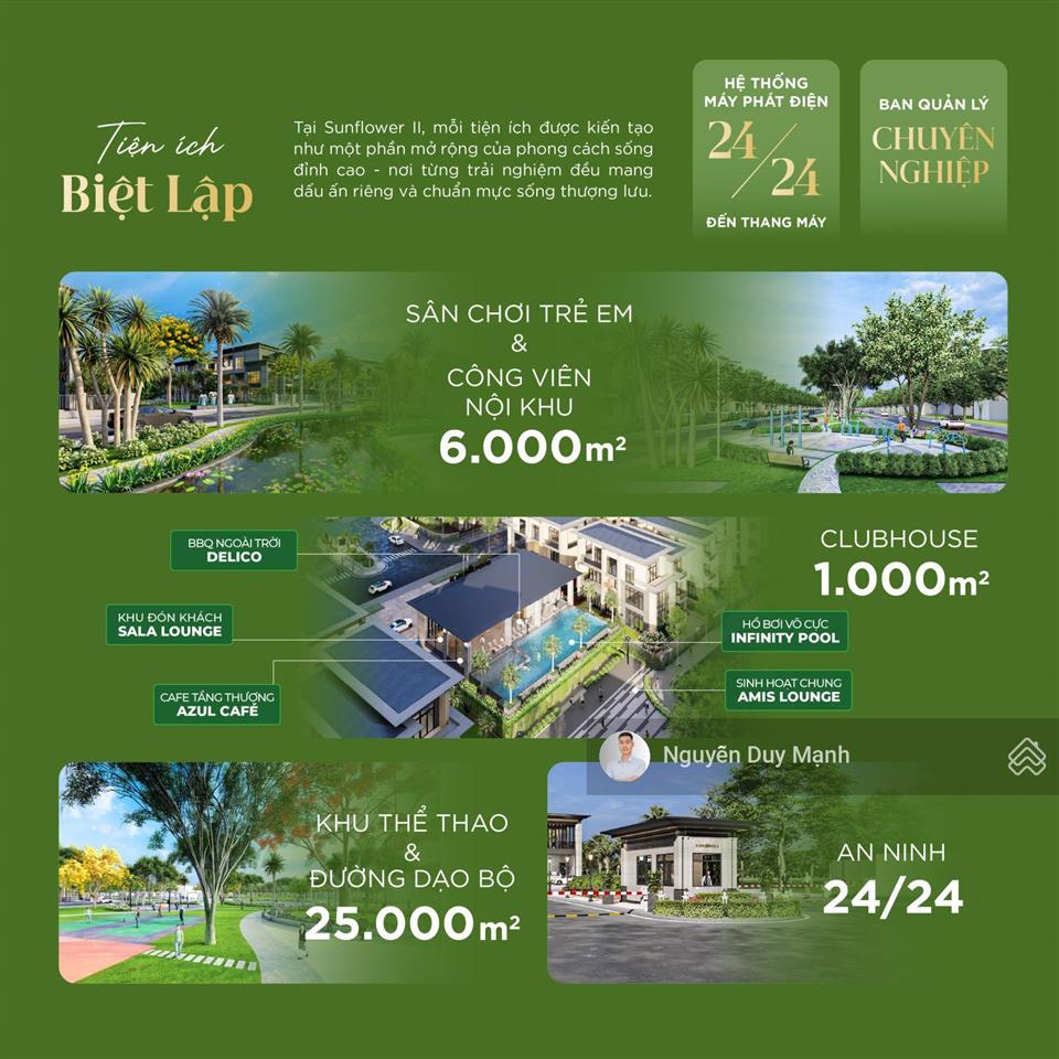 Chỉ 45 triệu/m  biệt thự sunflower ii compound ngay trung tâm bình dương 3tầng/423m2