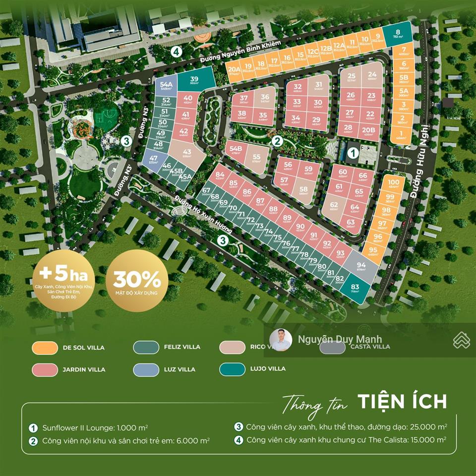 Chỉ 45 triệu/m  biệt thự sunflower ii compound ngay trung tâm bình dương 3tầng/423m2