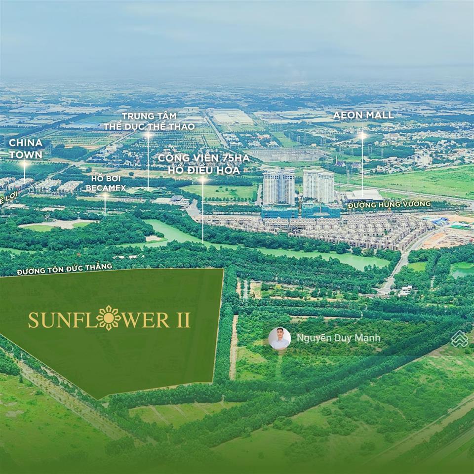 Chỉ 45 triệu/m  biệt thự sunflower ii compound ngay trung tâm bình dương 3tầng/423m2