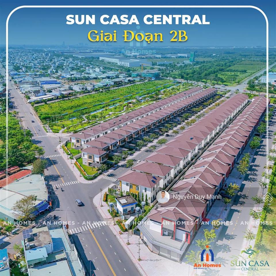 Bán shophouse 7mx24m kđt sun casa central đường dân chủ vsip ii giá đầu tư 5,5tỷ/168m2 vat