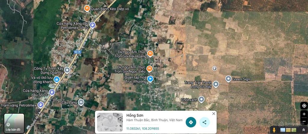 Bán hơn 5,6 ha đất thôn 2, xã hồng sơn, hàm thuận bắc, bình thuận giá 2tỷ/ha