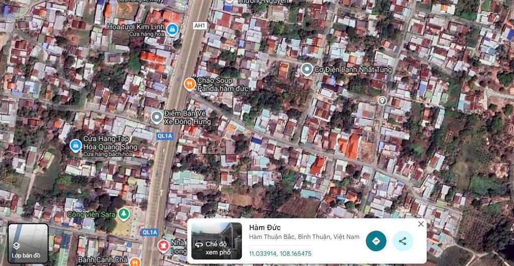 Bán đất kdc hiện hữu thôn 2, hàm đức, hàm thuận bắc, bình thuận 522m2 giá 2 tỷ