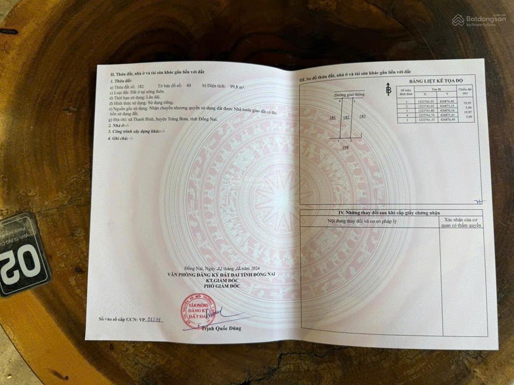 Bán đất 1 sẹc đường cây gáo, 690 triệu / lô. dt 100m2, trảng bom, đồng nai, giá tốt