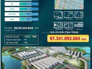 Cần bán nhanh căn shophouse d2a14 khu the manhattan glory dt 243m2 xây 3 tầng giá chỉ 67,34 tỷ