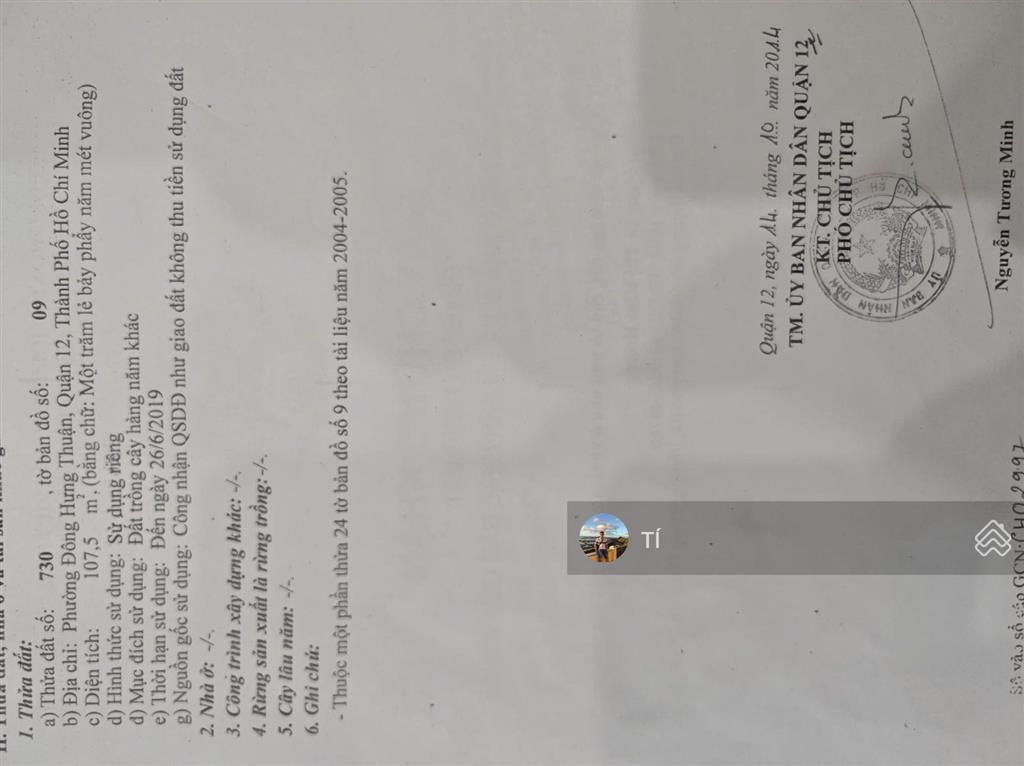 Bán lô đất 10x22 nguyễn văn quá giao tô ký sat gò vấp ful thổ cư giá 13.6 tỷ hẻm thông xd chdv