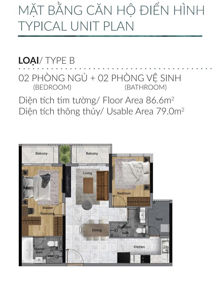 Mua trực tiếp cđt 2pn 86.6m2 diamond centery 7tỷ1 thanh toán 22% nhận nhà trả chậm 3 năm celadon