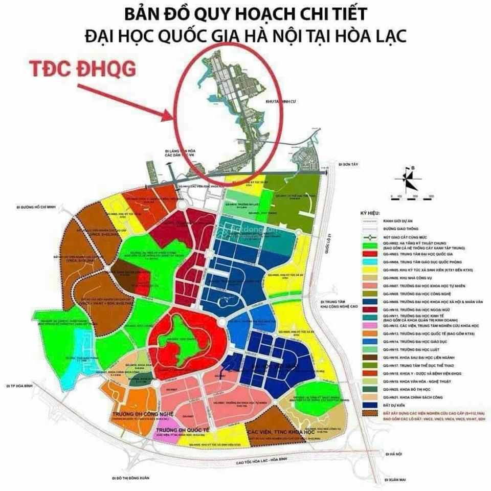 Tái định cư đại học quốc gia 200m2 mặt tiền 13,33m cần bán gấp rẻ nhất thị trường
