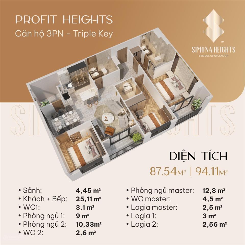 Booking căn hộ simona heights để được chiết khấu cao. căn 3pn 88m2 giá 3,2 tỷ.  0935 739 ***