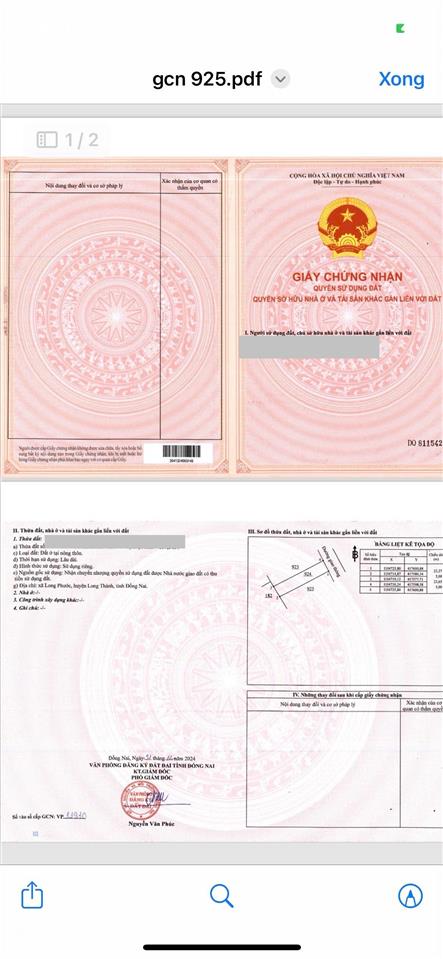 Đất ngộp long phước 1.42 tỷ, long thành bán nhanh, full thổ cư 115m2, đường 8m, sổ sẵn, hỗ trợ vay