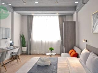 Cho thuê chdv studio, 1pn có ban công rộng mặt tiền khánh hội, gần cầu ông lãnh q4 full nội thất