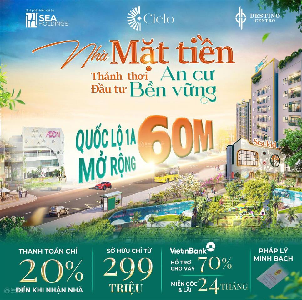 Căn hộ ngay mặt tiền ql1a, ngân hàng hỗ trợ vay 70%, miễn gốc & lãi 24 tháng, pháp lý chuẩn