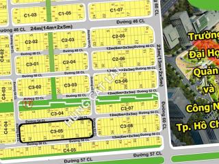 Bán lô góc vịp 2 mặt tiền gần trường đại học umt, khu c3  05, dt 221m2, giá 61 triệu/m2, sổ đỏ cn