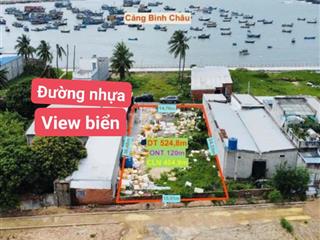 Bán hơn 500m đất mặt tiền view biển bình châu thuận lợi xây khách sạn, đầu tư
