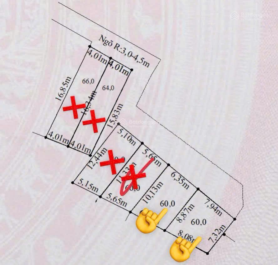 Bán đất tại lâm động, thủy nguyên, hải phòng, giá tốt chỉ với 1,05 tỷ, 60 m2, oto đỗ cửa