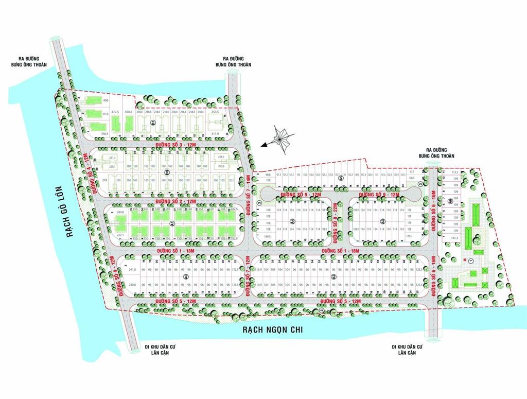 Kho đất nền giá thực giá tốt, chọn lọc tại kdc topia garden đường bưng ông thoàn