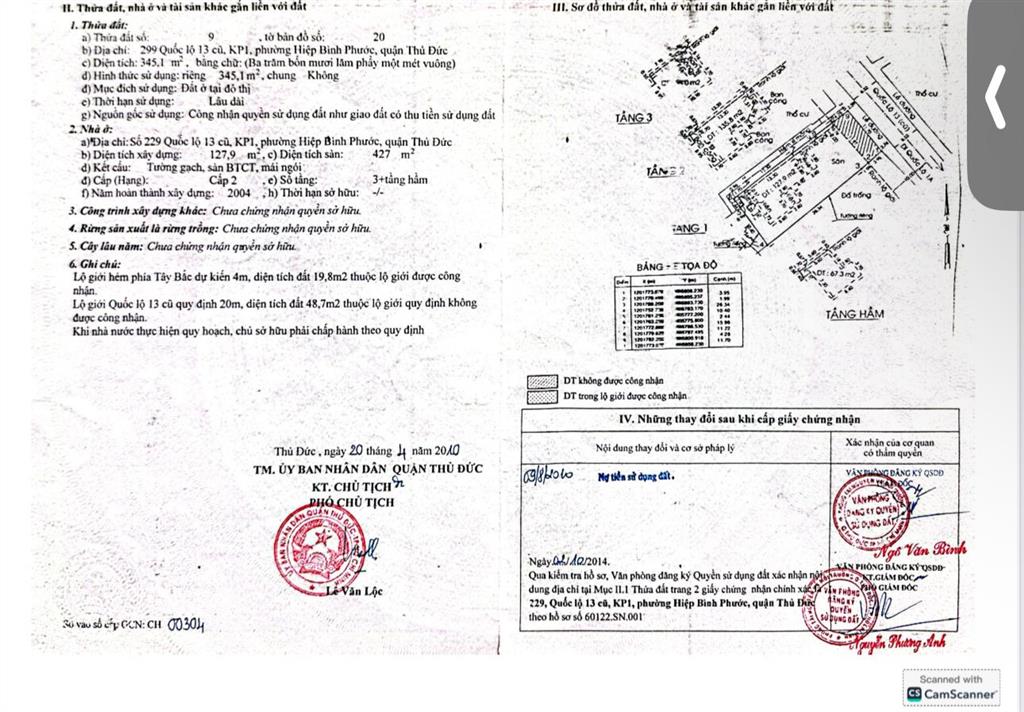 Bán nhà số 299 quốc lộ 13 cũ, kp1, phường hiệp bình phước, quận thủ đức