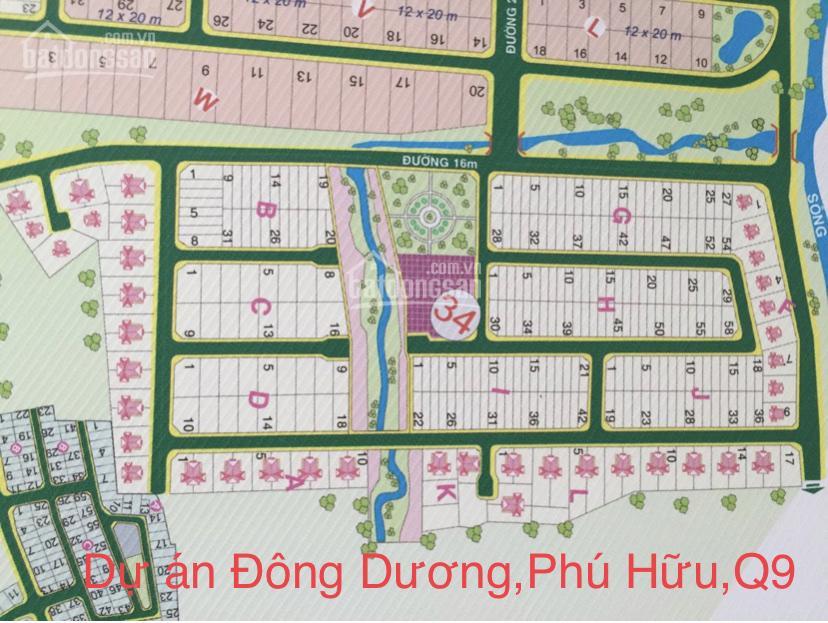 Chuyên bán đất nền dự án công ty đông dương đường bưng ông thoàn  75.5m2 lô góc giá 60 triệu/m2