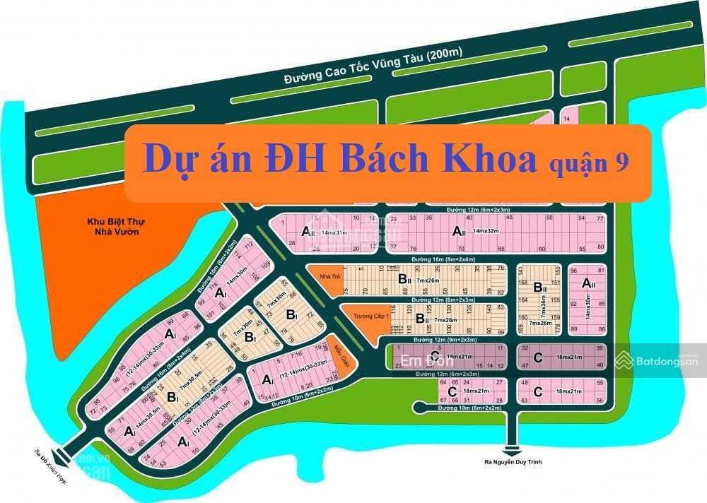 Cần bán nền biệt thự khu dân cư đại học bách khoa đã sổ đỏ vị trí giáp quận 2 phú hữu, quận 9