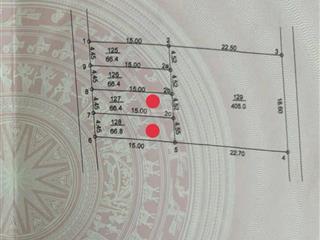 Cần bán mảnh 66,4m2  66,8m2 đường thông ô tô tại vân hà, phúc thọ, hà nội