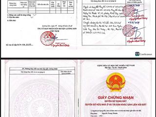 Bán 228m2(100m2 ont)đường 6m tại đá bạc  liên sơn giá chỉ 1,45tỷ cách trung tâm hà nội 30km