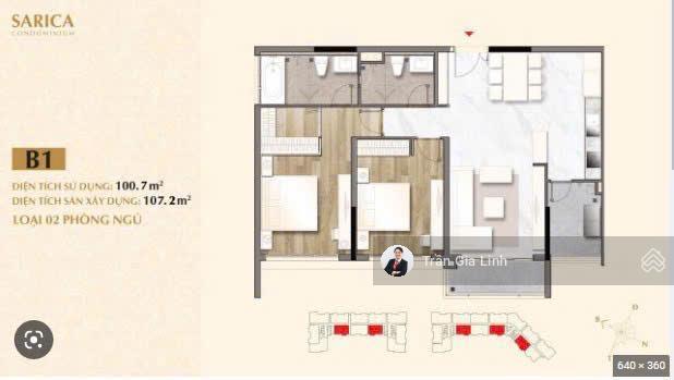(limited) bán căn hộ 2pn sarica 107m2 đón cầu thủ thiêm 4 & tài sản vip trung tâm tài chính mới tt