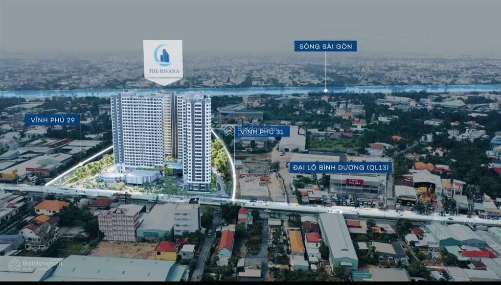 Bán cắt lỗ 500tr căn hộ 2pn the rivana mặt tiền ql13 tt 30% nhận nhà ở ngay ân hạn gốc lãi