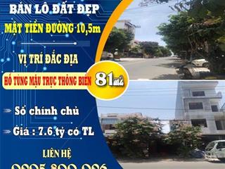 BÁN LÔ ĐẤT MẶT TIỀN ĐƯỜNG 10,5 HỒ TÙNG MẬU TRỤC THÔNG BIỂN