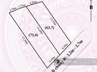Bán đất 73.4m2, 1,39 tỷ tại đường 359c, hòa bình, thủy nguyên, hải phòng, chính chủ