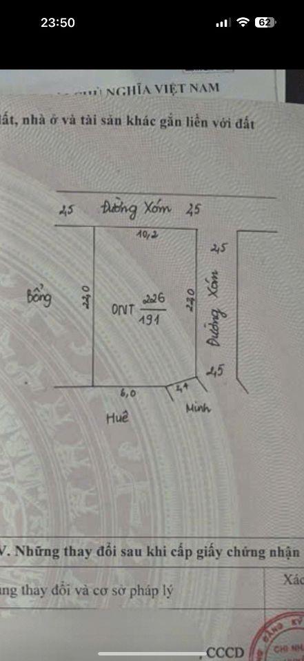bán 191m đất full thổ cư phân 2 lô thoải mái 